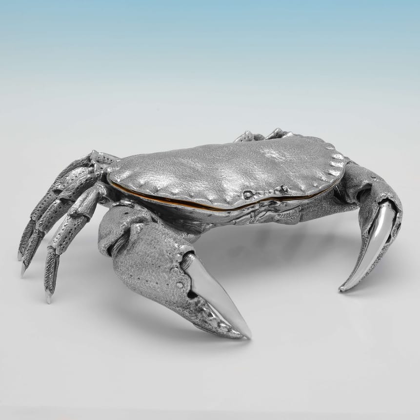Sterling Silver Crab - William Comyns Hallmarked In 2007 London - Elizabeth II - Image 1