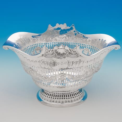 Antique Sterling Silver Bowls - Francis Boone Thomas Hallmarked In 1891 London - Victorian - Image 1