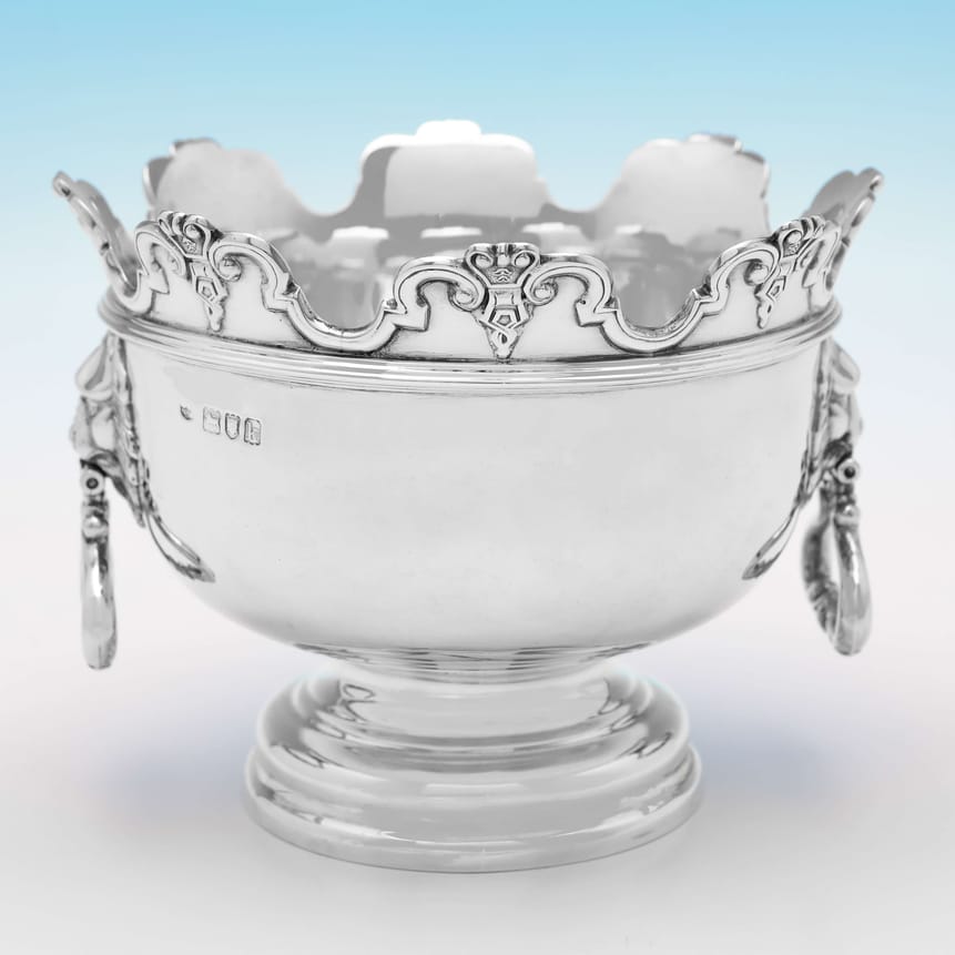 Antique Sterling Silver Bowls - Hawksworth Eyres & Co. Hallmarked In 1905 London - Edwardian - Image 5
