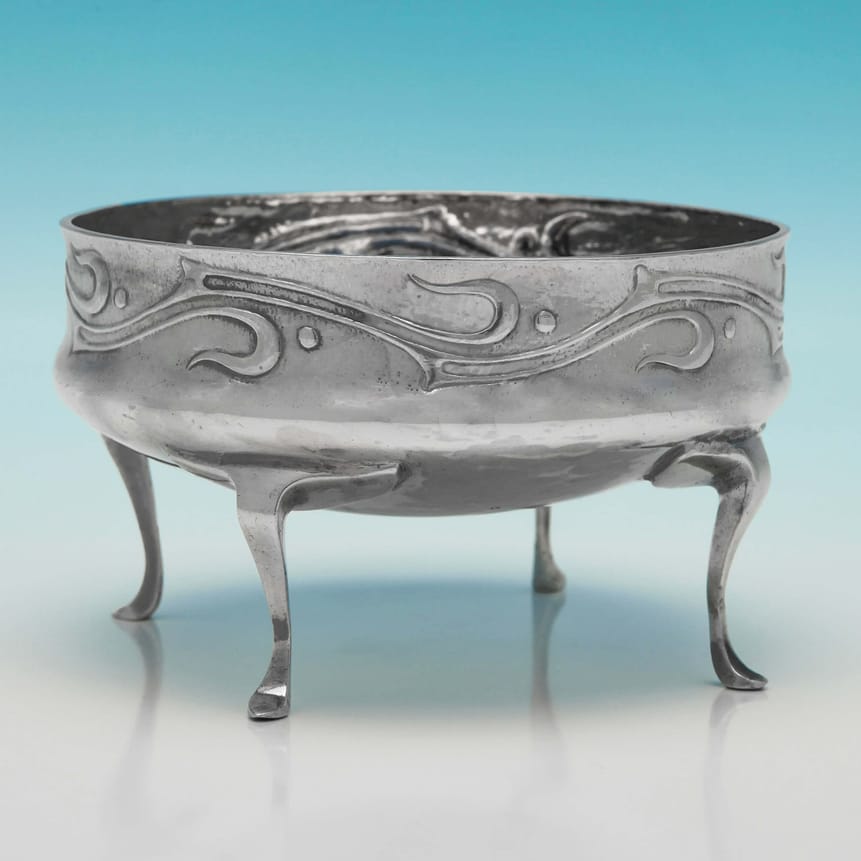 Antique Sterling Silver Bowl - Liberty & Co. Hallmarked In 1900 London - Victorian - Image 1