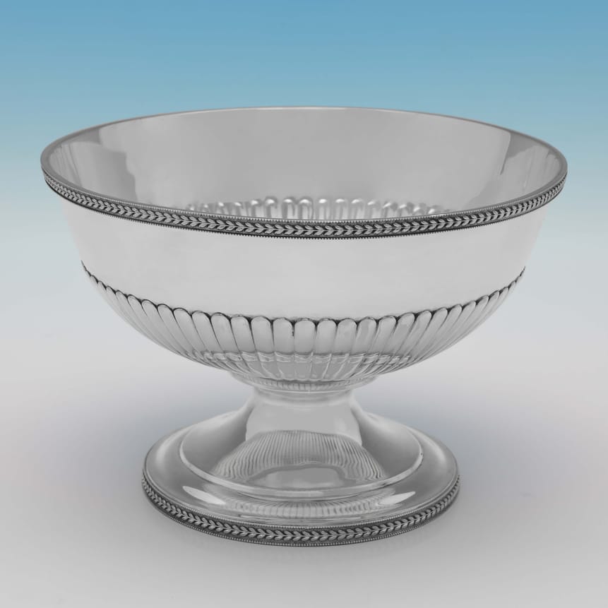 Antique Sterling Silver Bowls - John Emes Hallmarked In 1803 London - Georgian - Image 1