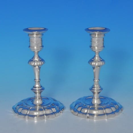 Antique Sterling Silver Pair Of Candlesticks - Hallmarked In 1900 London - Victorian - image 1