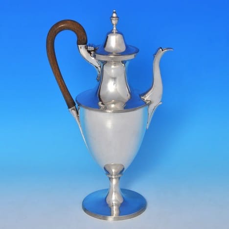 Antique Sterling Silver Coffee Pot - Thomas Daniell Hallmarked In 1787 London - George III Georgian - image 1