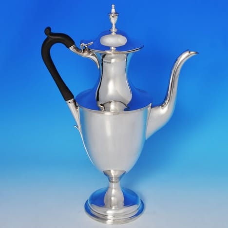 Antique Sterling Silver Coffee Pot - Mappin & Webb Hallmarked In 1904 Sheffield - Edwardian - Image 1