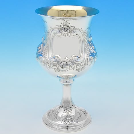Antique Sterling Silver Goblet - Edward And Joseph Mappin Hallmarked In 1874 London - Victorian - Image 1