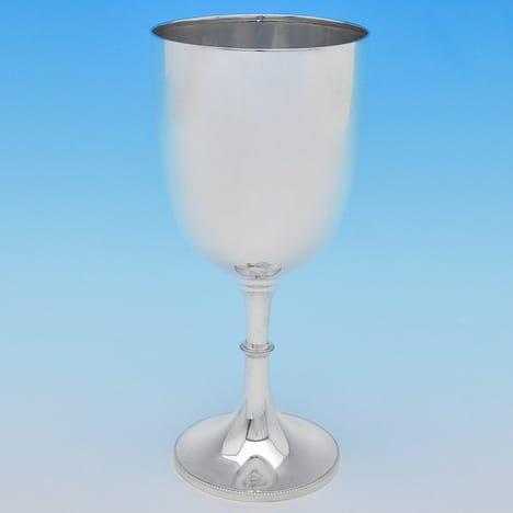Antique Sterling Silver Goblets - Gibson & Langland Hallmarked In 1890 London - Victorian - Image 1