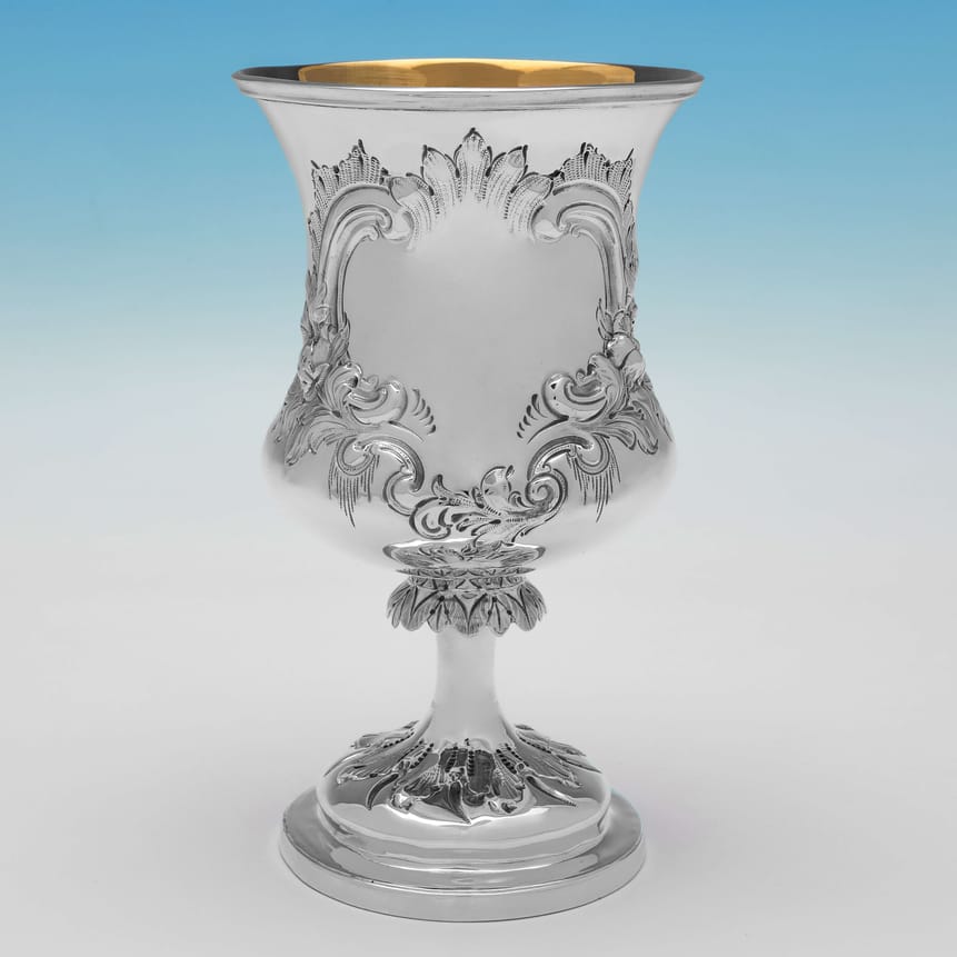 Antique Sterling Silver Goblet - Henry Holland Hallmarked In 1861 London - Victorian - Image 1