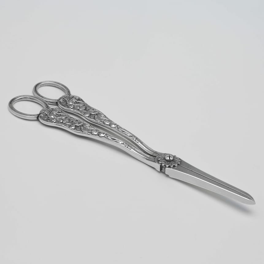 Antique Sterling Silver Pair Of Grape Shears - John Lias & Sons Hallmarked In 1874 London - Victorian - Image 1