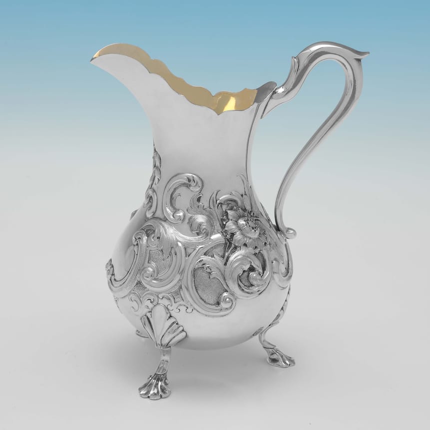 Antique Sterling Silver Jug - Hayne & Cater Hallmarked In 1853 London - Victorian - Image 1