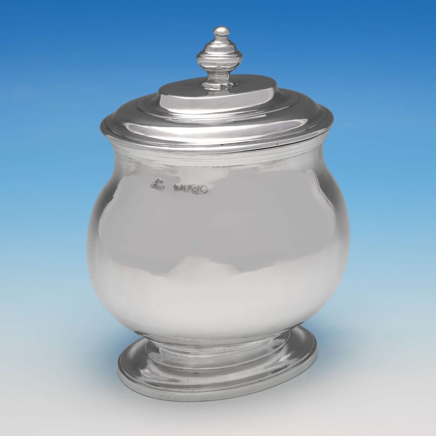 Antique Sterling Silver Tea Caddy - C. F. Hancock & Co. Hallmarked In 1885 London - Victorian - Image 1