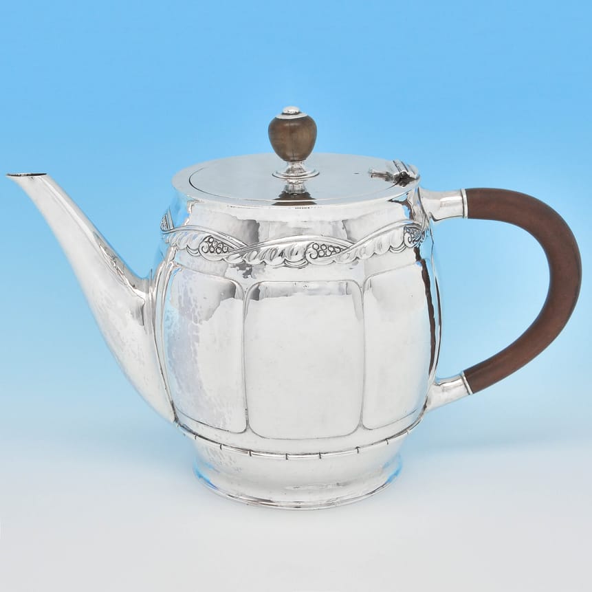 Antique Sterling Silver Teapot - Liberty & Co. Hallmarked In 1914 Birmingham - George V - Image 1