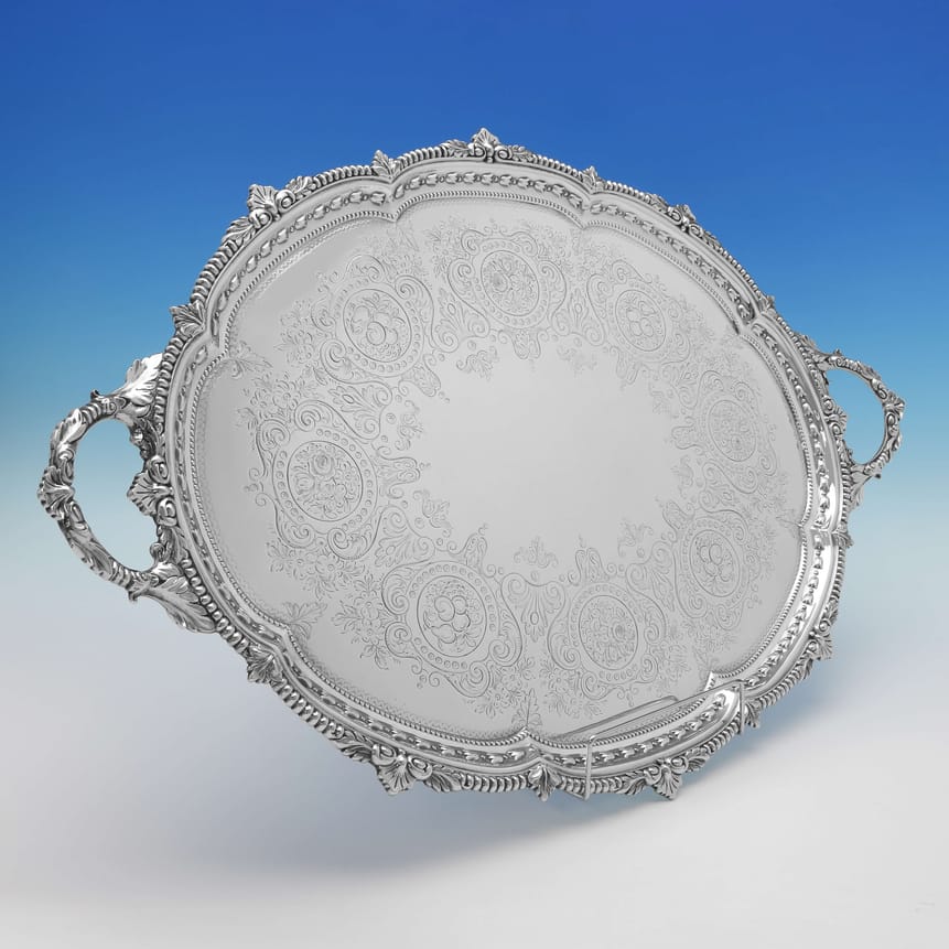 Antique Sterling Silver Tray - Mappin Brothers Hallmarked In 1902 Sheffield - Edwardian - Image 1