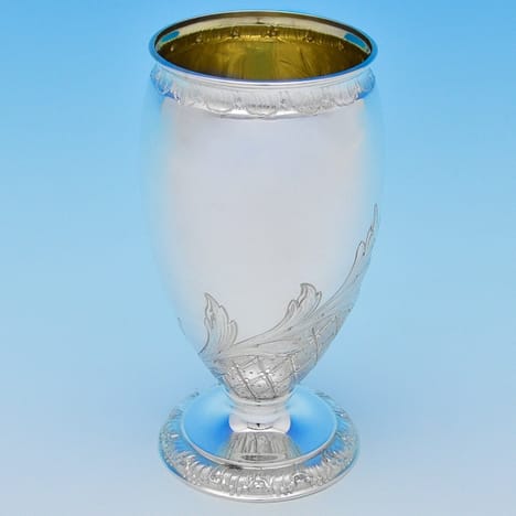 Antique Sterling Silver Vase - Elkington & Co. Hallmarked In 1889 Birmingham - Victorian - Image 1